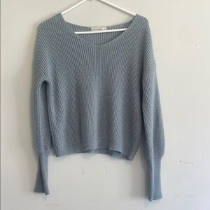 moon & madison Blue V-Neck Sweater Relaxed Fit